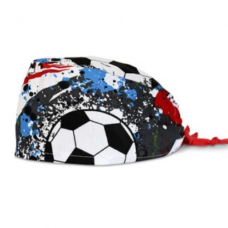 czepek medyczny #9A w motywy piłki nożnej